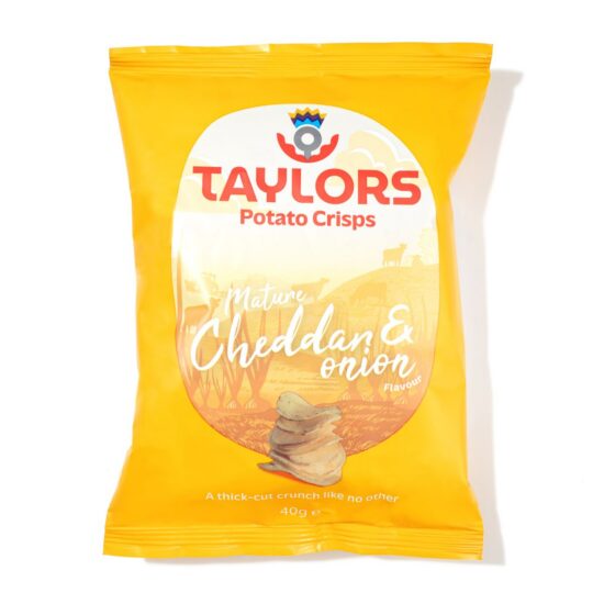 Taylors Potato Crisps Mature Cheddar &amp; Onion